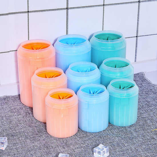 Pet Paw Cleaner Cleaning Kit Cup Soft Brush Can - Swefashionstore