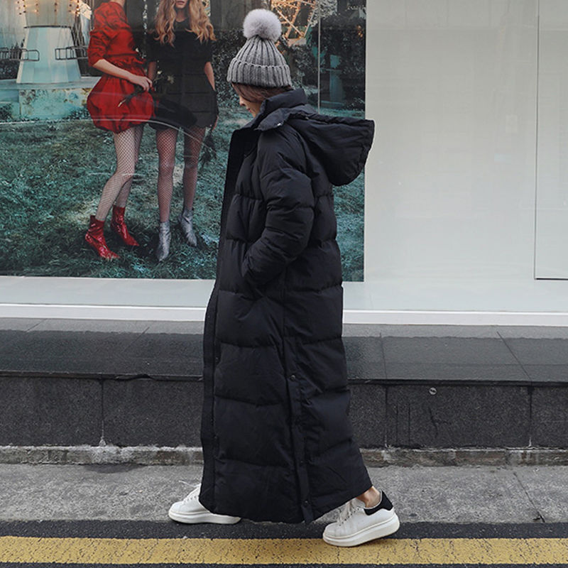 Winter Long Coat Warm Hooded Thickened Parka Jacket