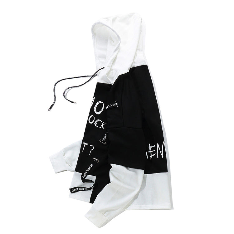 Autumn Men Graffiti Oversize Hoodies Hip-hop Round Neck Cotton Hoodie - Swefashionstore