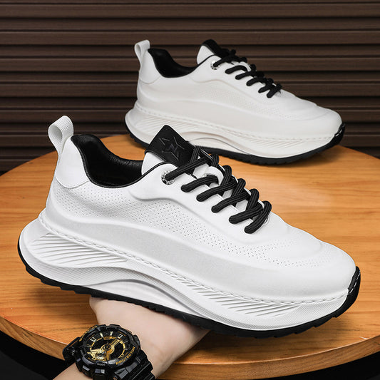 Herren Sportschuhe mit dicken Sohlen, lässig, atmungsaktiv