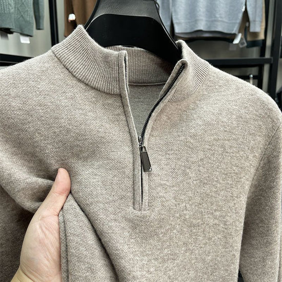 Casual Half Zipper Thermal Knitwear Coat - Swefashionstore