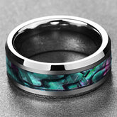 Tungsten Gold Ring With Black Veneer Plating - Swefashionstore