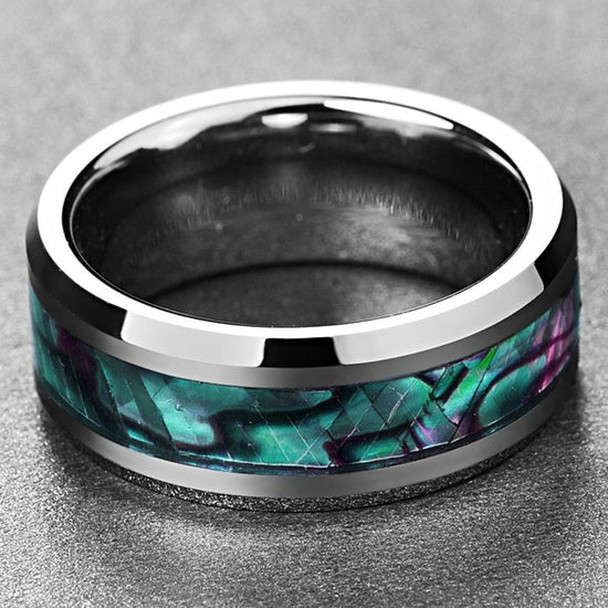 Tungsten Gold Ring With Black Veneer Plating - Swefashionstore