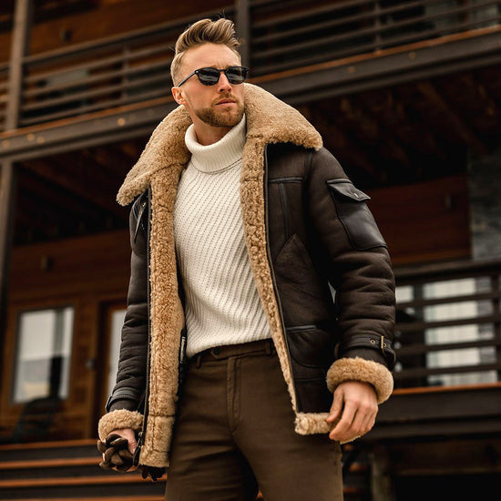Military Fleece Winter Jacket for Men - Warm Tactical Coat with Fur Collar
