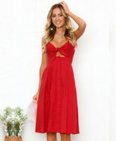 SUMMER Dresses Sleeveless BACKLESS Strap Long Close-fitting - Swefashionstore