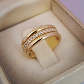 Simple Golden Sliver Rhinestones Ring - Swefashionstore