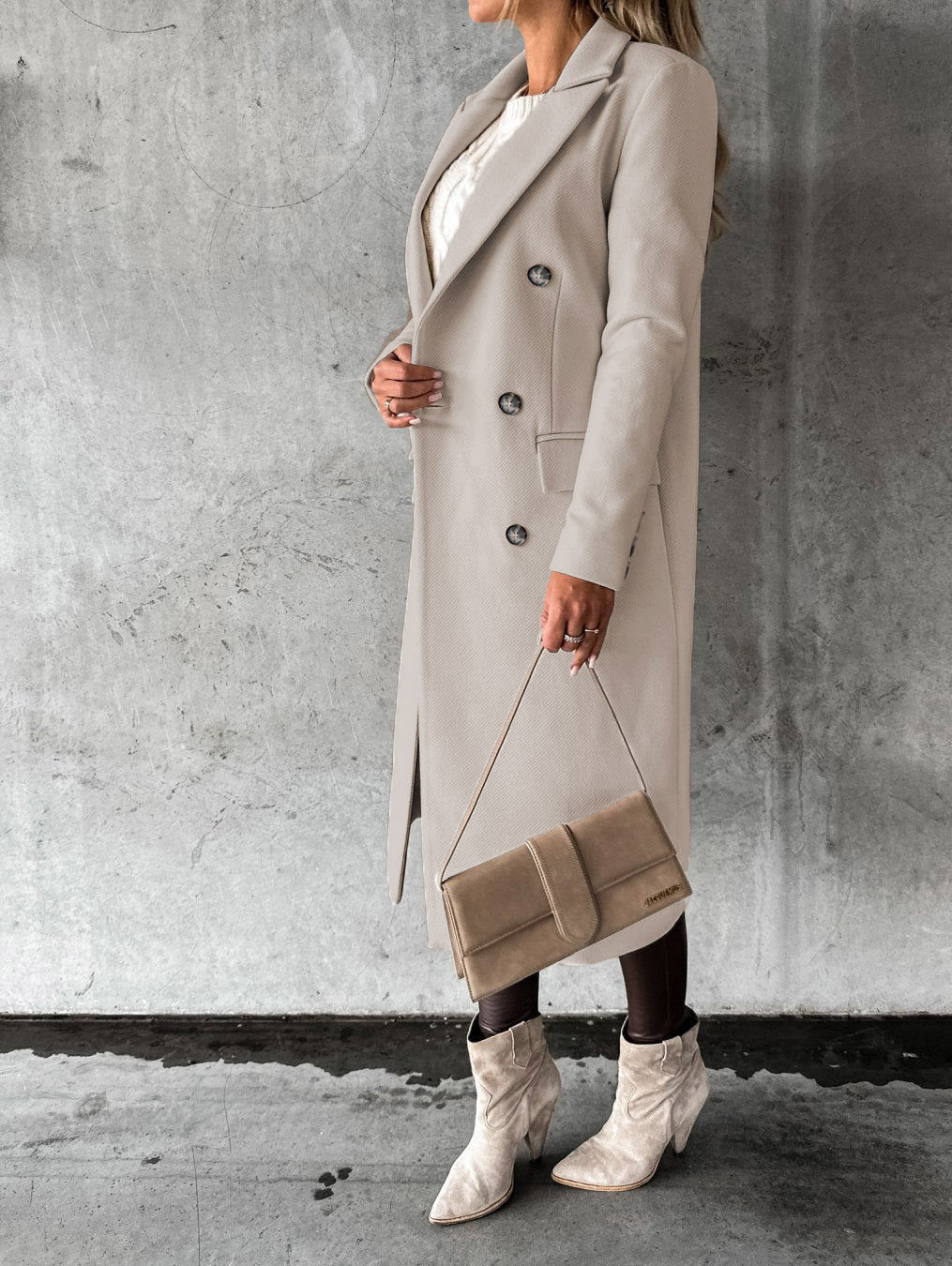 Long Sleeve Lapel Fashion Coat - Swefashionstore
