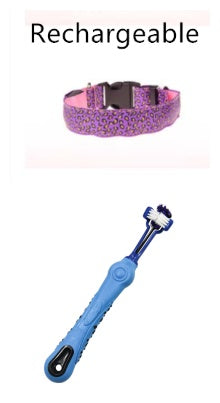 LED-Hundehalsband, Sicherheits-Halsband aus Nylon mit verstellbarem Leopardenmuster