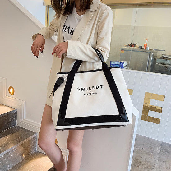 Fashion Simple Large Capacity Canvas Handbag - Swefashionstore