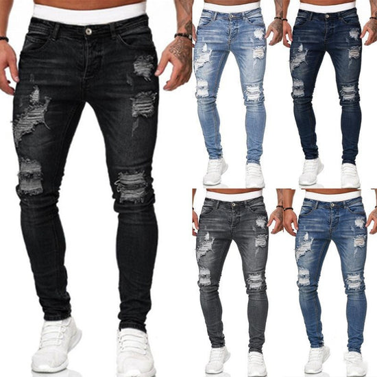 Hole-Worn Slim White Cowboy Doing Old Pantsmen With Small Feet - Swefashionstore