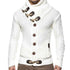 Knitted Jacket High Collar with Buttons