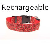 LED Dog Collar Safety Adjustable Nylon Leopard Pet Collar - Swefashionstore