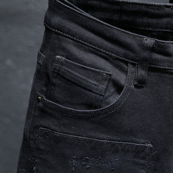 BESTSELLER New SUMMER Jeans Pure Black RIPPED Stretch - Swefashionstore