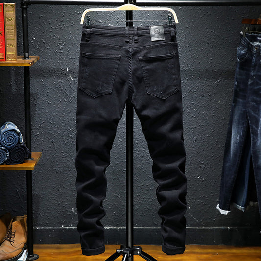 BESTSELLER Neue SOMMER Jeans Pure Black Ripped Stretch