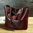 Simple Oil Wax Leather Messenger Shoulder Bags Women&