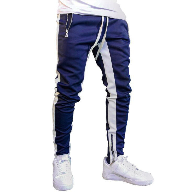Men's STRAPPY Trousers Zippered Sports Pants