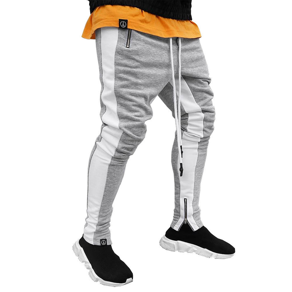 Men's STRAPPY Trousers Zippered Sports Pants