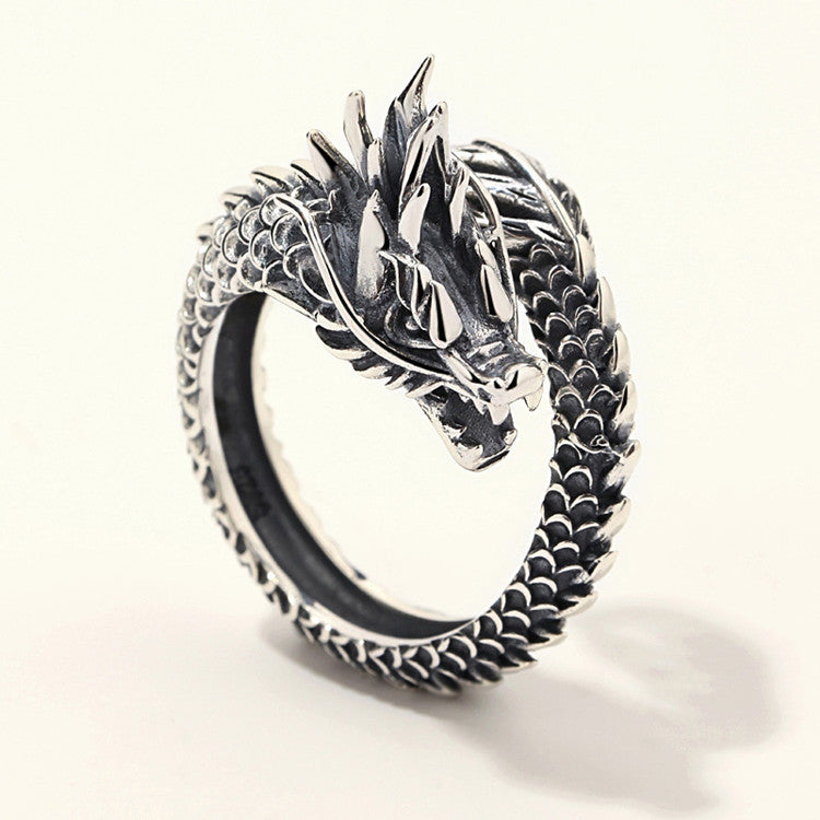 Personalized Retro Domineering Dragon Ring Ring - Swefashionstore