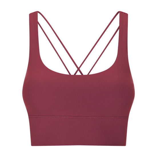 Double Shoulder Strap Shockproof Sports Underwear Women Gather Breathable - Swefashionstore