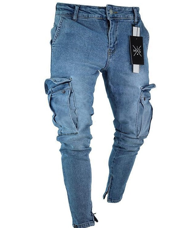 CARGO Loch Denim STYLISH Jeans Herren 