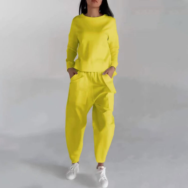 Solid Color Fashion Sweatshirt Long Sleeve for Trendy Casual Looks - Swefashionstore