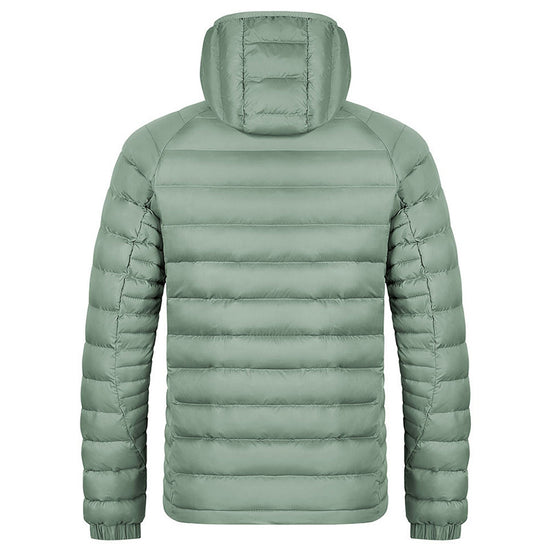 Winter Lightweight Hooded Coat for Men - Fashionable Portable Zipper Jacket with Pockets