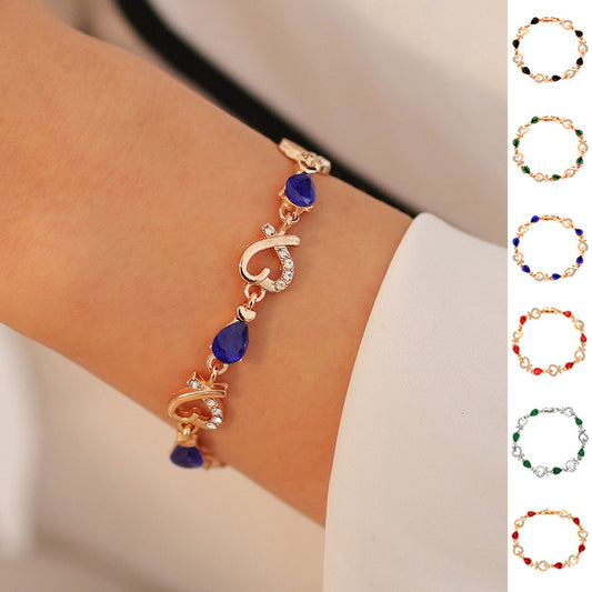 Love Bracelet With Rhinestones