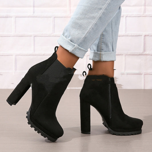 Europäischer Außenhandel Damen High Heels Lederstiefel