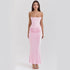 Unique Design Slim Mid-Waist Tube Top Long Dress - Swefashionstore