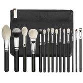 15pcs black makeup brushes