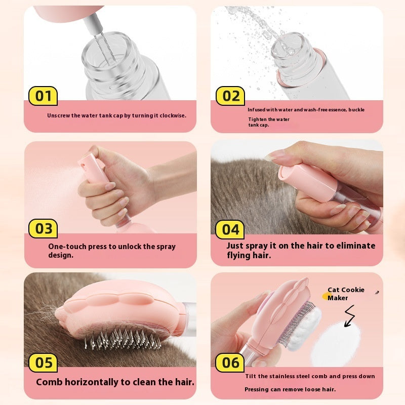 2 In 1 Self Cleaning Dog Brush