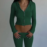 Hoodie Suit Women Long Pants Set - Swefashionstore