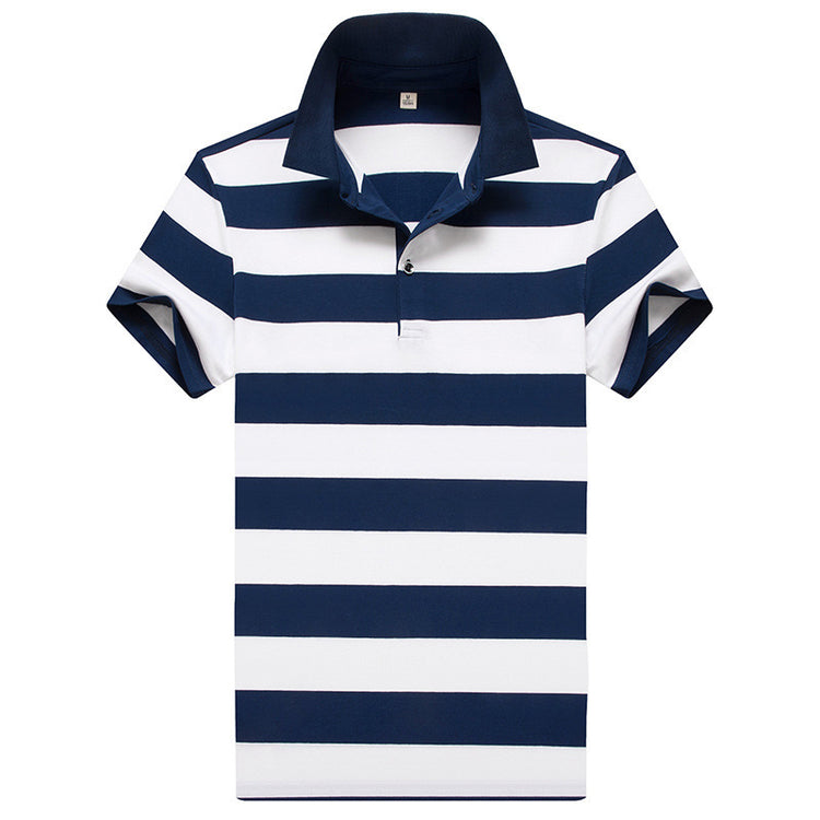 Casual Striped Half Sleeve T-shirt Men&