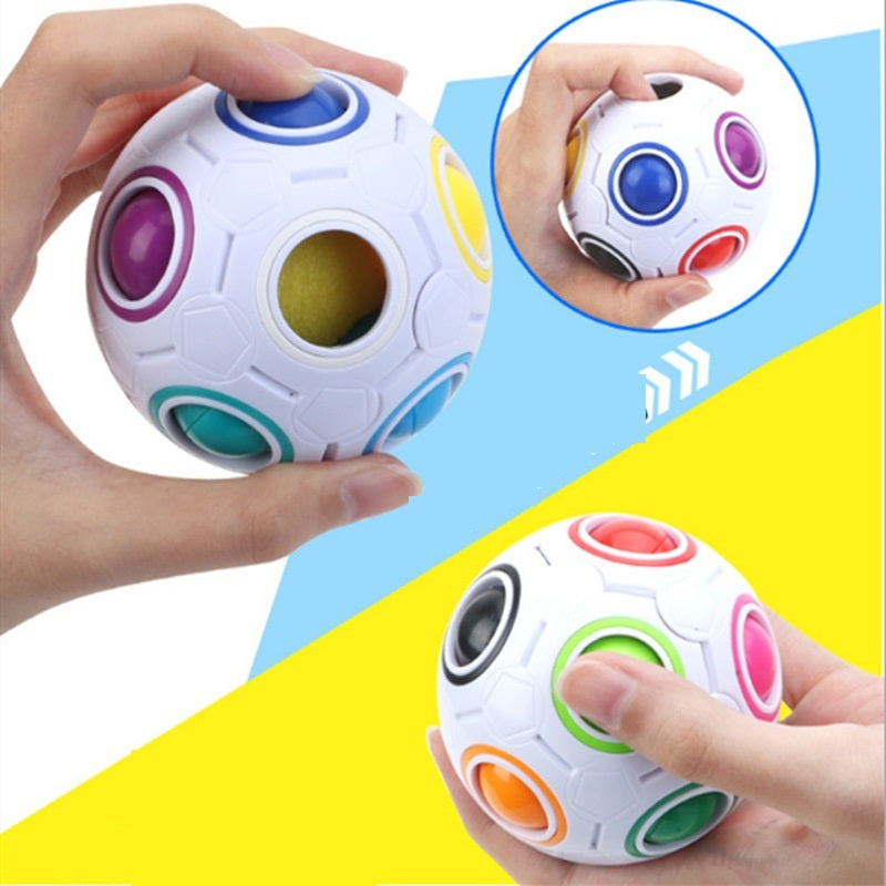 NEW High Elasticity And Fall Resistance PUZZLE Rainbow MAGIC CUBE TOYS