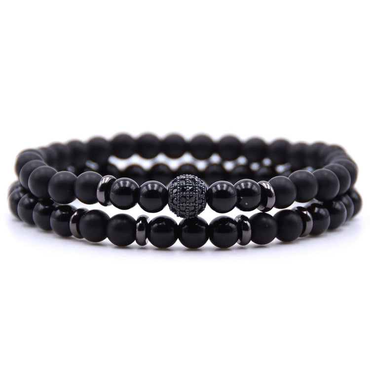 BESTSELLER ZIRCON Bracelet 6mm Natural STONE Beaded - Swefashionstore