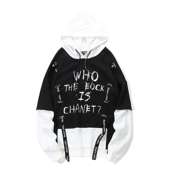 Autumn Men Graffiti Oversize Hoodies Hip-hop Round Neck Cotton Hoodie - Swefashionstore