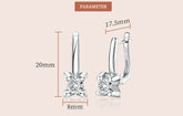 Moissanite Earrings S925 Sterling Silver - Swefashionstore