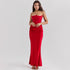 Unique Design Slim Mid-Waist Tube Top Long Dress - Swefashionstore