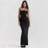 Unique Design Slim Mid-Waist Tube Top Long Dress - Swefashionstore
