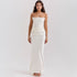 Unique Design Slim Mid-Waist Tube Top Long Dress - Swefashionstore