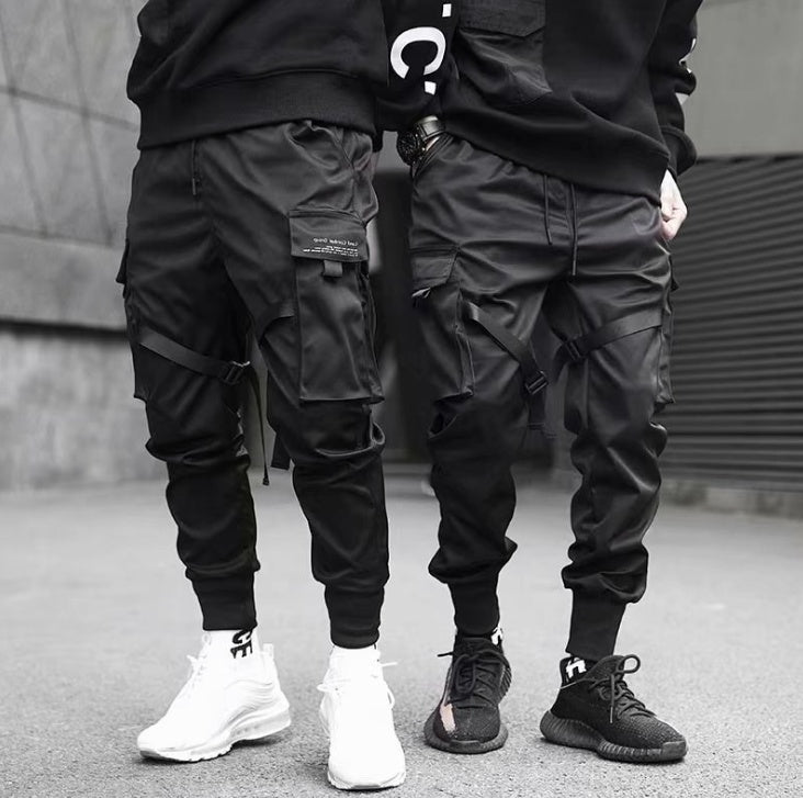 Neue Bänder Harem Jogger Männer Cargohose