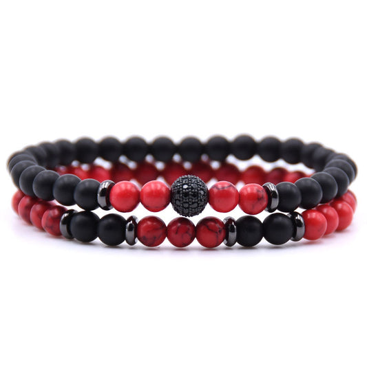 BESTSELLER ZIRKON Armband 6mm Naturstein Perlen