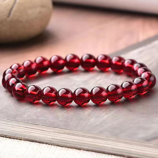 Damenarmband mit einer Schleife aus Glasgranat