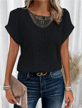 Summer Hollow Out Short-sleeved T-shirt - Swefashionstore
