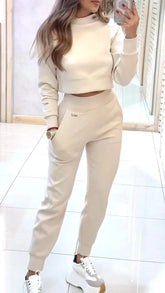 Sports Suit Fashion Long-sleeves Top And Slim Trousers - Swefashionstore