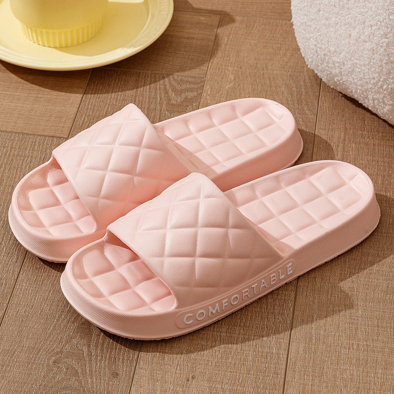 Home Slippers With Plaid Design - Swefashionstore