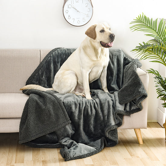 Flannel Cotton Wool Sherpa Thick Pet Blanket Dog Kennel - Swefashionstore