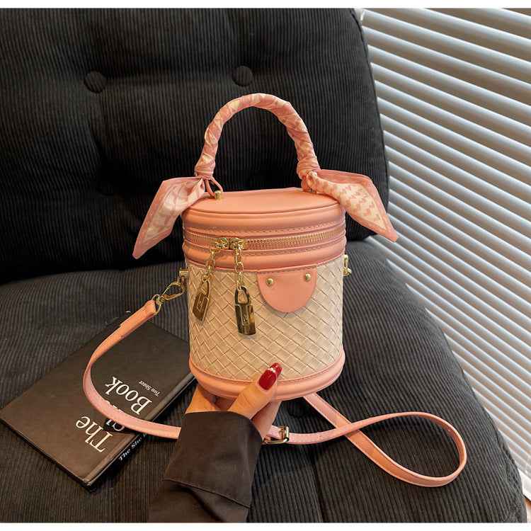 High-grade Stitching Fashion Rhombus Trendy Casual Simple Shoulder Messenger Bag