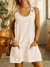 Summer Fashion U-Neck Sleeveless Casual Straight Slimming Mini Dress - Swefashionstore