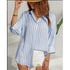 Fashion Casual Shirt Digital Printing Lapel Long Sleeve Shirt - Swefashionstore